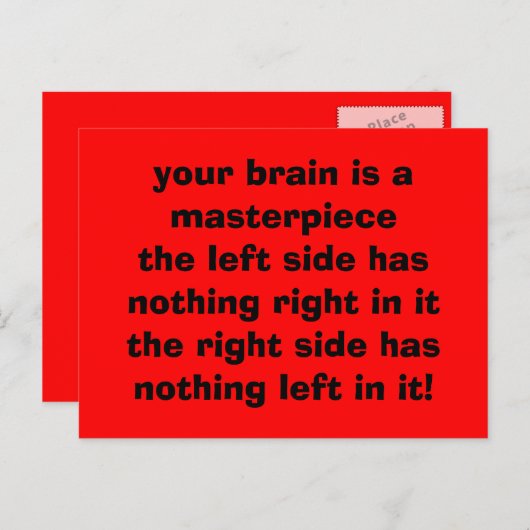 humor briefkaart (Voorkant / Achterkant)