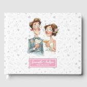 Humor bruiloft gastenboek eigenzinnige Waterverf p (Voorkant)