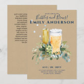 Humor Bubbles n Brews Bier Champers Vrijgezellenfe Kaart (Voorkant / Achterkant)