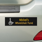 Humor Bumpersticker rolstoelfonds (Op auto)