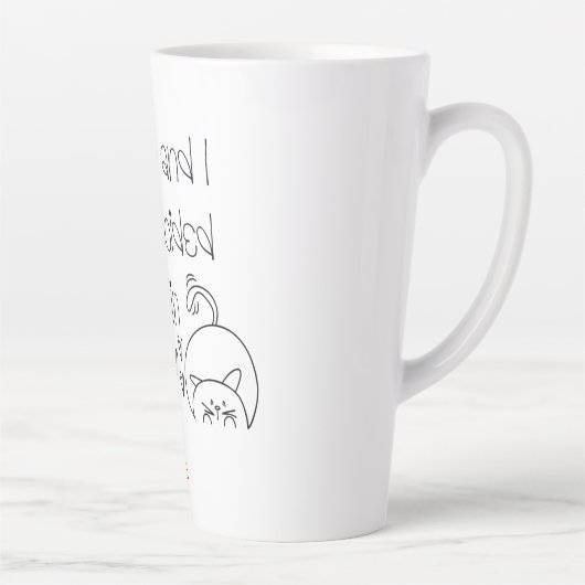 Humor Cat Lover Pardon Quote Cute Name Latte Mok (Rechts)