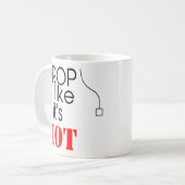 Humor citeert laat het vallen alsof het hete grapp koffiemok (Voorkant links)