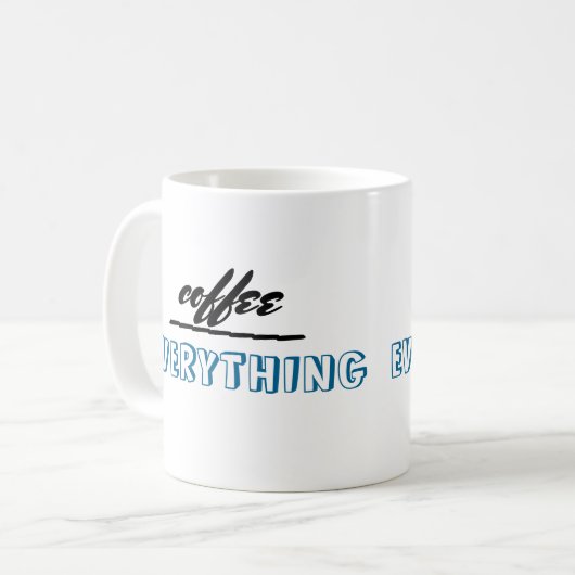 humor citeert mok koffie over alles (Voorkant links)