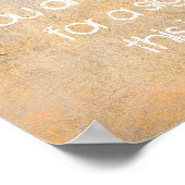 humor citeert tekst over noodonderdrukte sepia poster (Hoek)