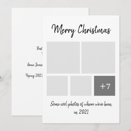 Humor Corona Virus 2021 Kerstmis Feestdagenkaart (Voorkant / Achterkant)