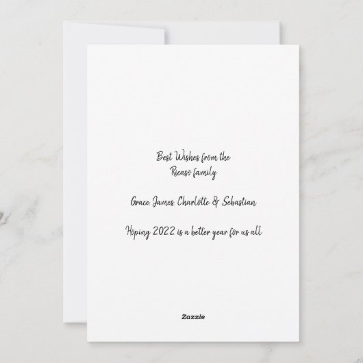 Humor Corona Virus 2021 Kerstmis Feestdagenkaart (Achterkant)