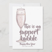 Humor Corona Virus Nieuwjaar ondersteuning bel Feestdagenkaart (Voorkant)