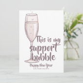 Humor Corona Virus Nieuwjaar ondersteuning bel Feestdagenkaart (Staand voorkant)