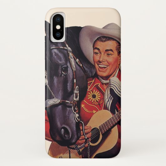 Humor, Cowboy die muziek zingt op zijn paard Case-Mate iPhone Case (Achterkant)
