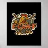 Humor Crow Funny Gothic F-Caw-F Poster (Voorkant)