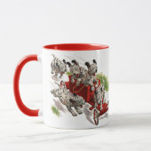 Humor Cute Dalmatian Puppy Dogs Fire Truck Mok (Links)