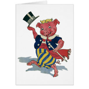  Humor, Cute Happy Dansende Pig Dances