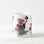  Humor, Cute Happy Dansende Pig Dances Koffiemok (Center)