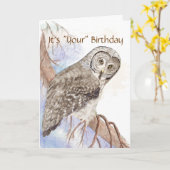 Humor, Cute Owl "Geef een Woot"-betaalkaart Kaart (Gele Bloem)