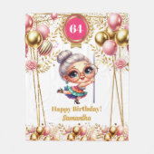 Humor deken voor oma aangepaste naam (Voorkant)