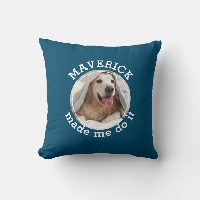 Humor Dog MAAKTE ME HET Foto Kussen (Voorkant)