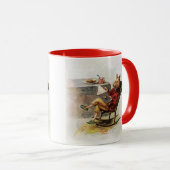  Humor, drager in Rocking-stoel Een boek lezen Mok (Voorkant rechts)