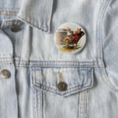 Humor, drager in Rocking-stoel Een boek lezen Ronde Button 5,7 Cm (In situ)