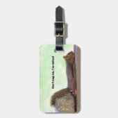 Humor eekhoorn bagagelabel (Voorkant verticaal)