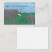 Humor Elephants Trumpet Instructor Visitekaartjes (Voorkant / Achterkant)