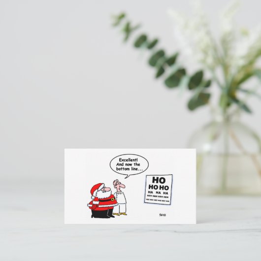 Humor Eye Doctor kerstseizoen Visitekaartje (Staand voorkant)
