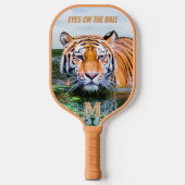 Humor Eyes op het Ball Tiger-monogram Pickleball Paddle (Voorkant)