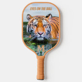 Humor Eyes op het Ball Tiger-monogram Pickleball Paddle (Achterkant)