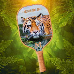 Humor Eyes op het Ball Tiger-monogram Pickleball Paddle