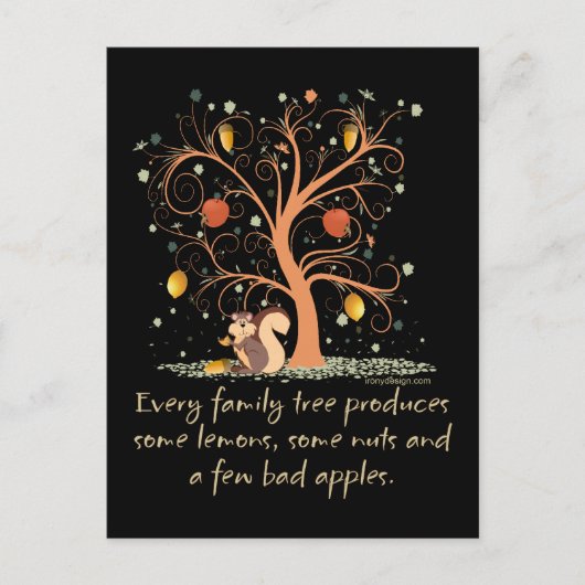 Humor Familiestructuur Briefkaart (Voorkant)