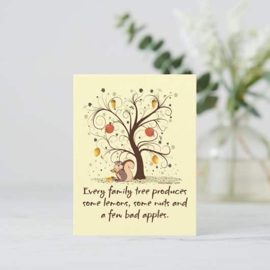 Humor Familiestructuur Briefkaart (Staand voorkant)