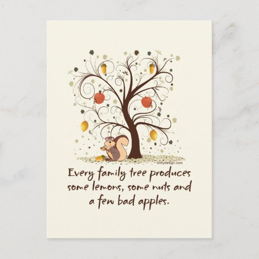 Humor Familiestructuur Briefkaart (Voorkant)