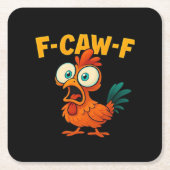 Humor Funny Crow F-Caw-F Gothic Kartonnen Onderzetters (Voorkant)