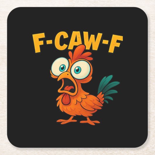 Humor Funny Crow F-Caw-F Gothic Kartonnen Onderzetters (Voorkant)