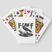 Humor Funny F Caw F Gothic Crow Aesthetic Pokerkaarten (Achterkant)