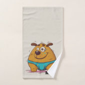 Humor funny japanese dog Modern boys smiling Bad Handdoek (Handdoek)