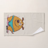 Humor funny japanese dog Modern boys smiling Bad Handdoek (Handdoek)