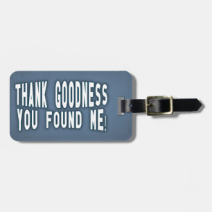 Humor Funny Travel Luggage Modern Blue Bagagelabel