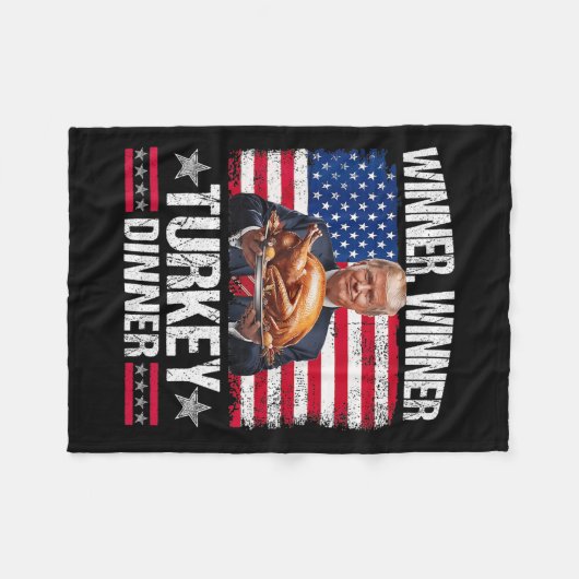 Humor Funny Trump winnaar Fleece Deken (Voorkant (Horizontaal))