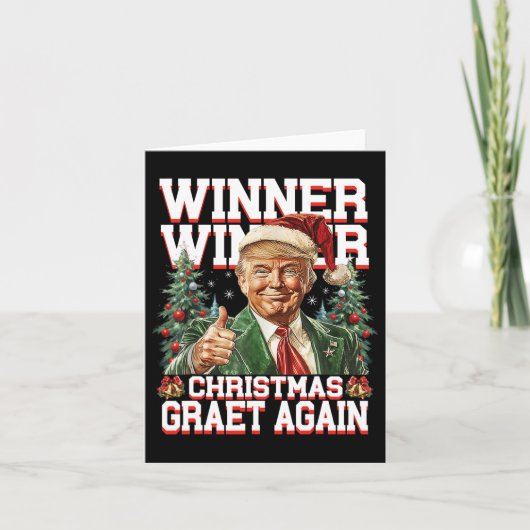 Humor Funny Trump Winner Christmas Great Ag Kaart (Voorkant)