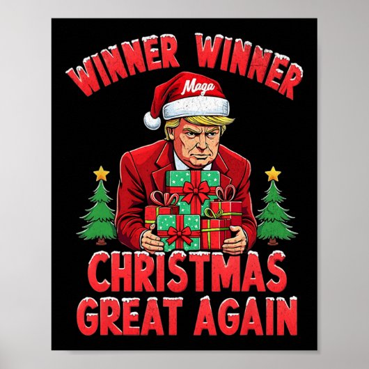 Humor Funny Trump Winner Christmas Great Ag Poster (Voorkant)