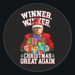 Humor Funny Trump Winner Christmas Great Ag Ronde Sticker<br><div class="desc">Humor Grappig Trump Winner Christmas Great Again 5</div>