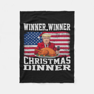 Humor Funny Trump Winner Kerstdiner M Fleece Deken