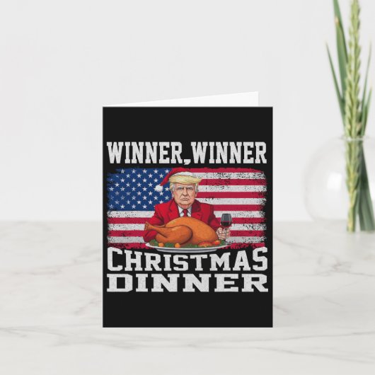 Humor Funny Trump Winner Kerstdiner M Kaart (Voorkant)