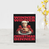 Humor Funny Trump Winner Kerstdiner M Kaart (Gele Bloem)