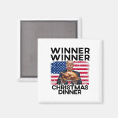 Humor Funny Trump Winner Kerstdiner M Magneet (Voorkant / Achterkant)