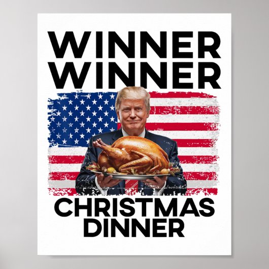 Humor Funny Trump Winner Kerstdiner M Poster (Voorkant)