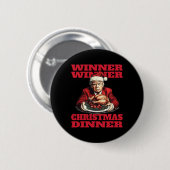 Humor Funny Trump Winner Kerstdiner M Ronde Button 5,7 Cm (Voorkant /achterkant)