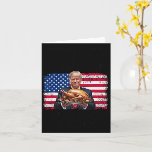 Humor Funny Trump Winner Kerstdiner R Kaart (Gele Bloem)