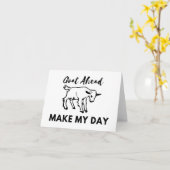 Humor Geitenvlees: Ga (at) vooruit, maak mijn dag  Kaart (Gele Bloem)