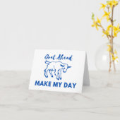 Humor Geitenvlees: Ga (at) vooruit, maak mijn dag  Kaart (Gele Bloem)